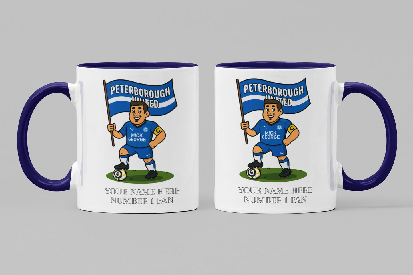 Personalised Peterborough Ceramic Mug - Football Fan Gift