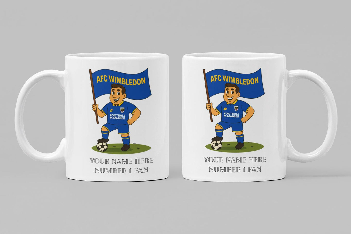 Personalised Wimbledon Football Mug: Custom Ceramic Gift