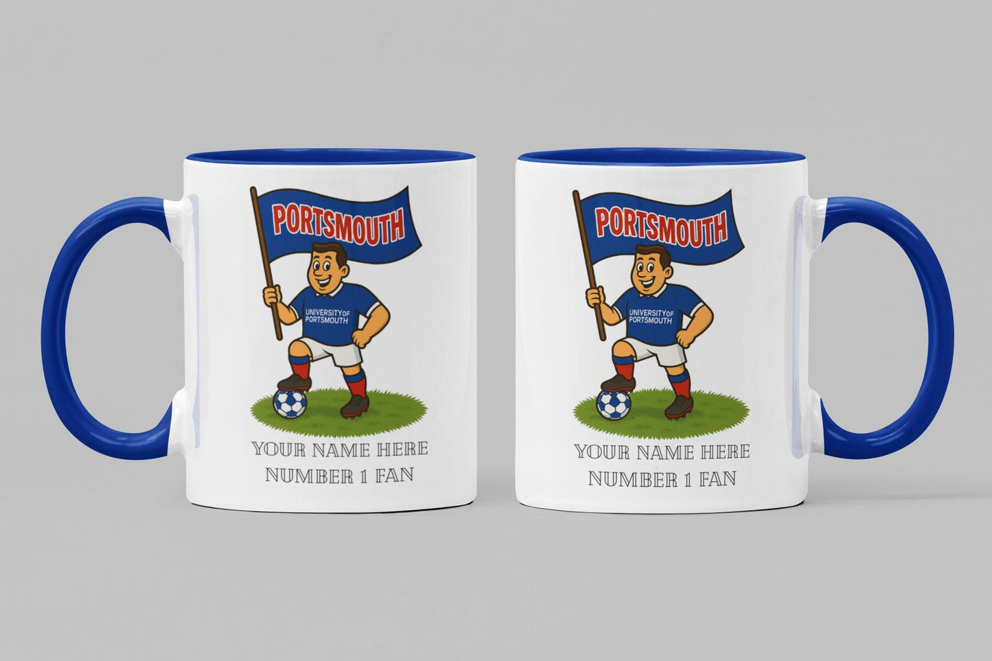 Personalised Portsmouth Football Mug: Custom Ceramic Gift