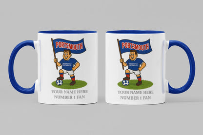 Personalised Portsmouth Football Mug: Custom Ceramic Gift
