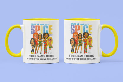 Spice Girls retro 90s inspired 11oz Mug – Personalised White Ceramic Boxed Mug
