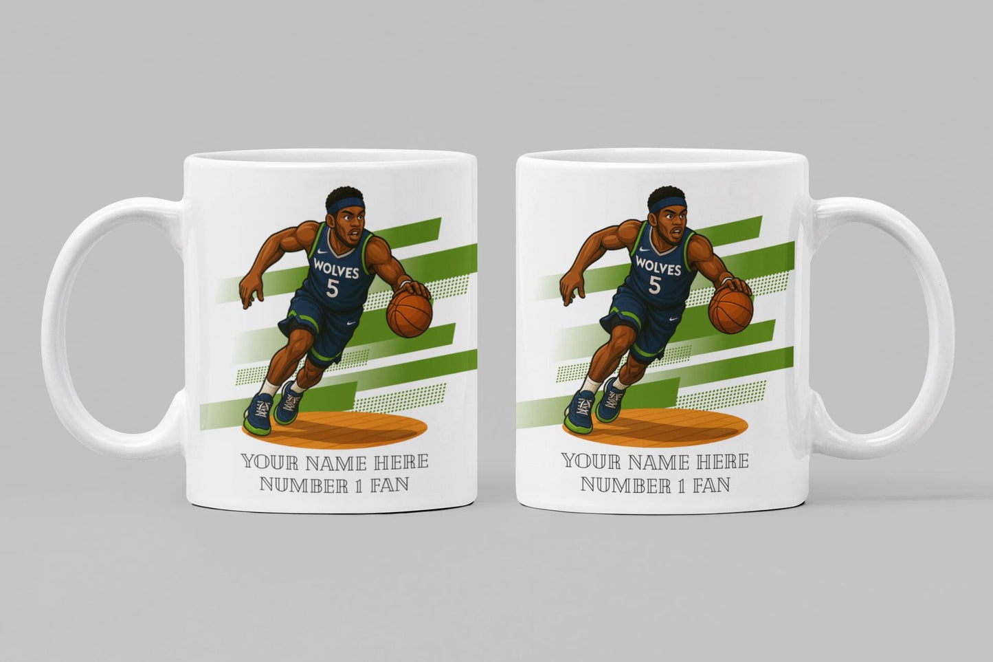 Personalised Minnesota Timberwolves inspired Mug: Custom Name NBA Gift