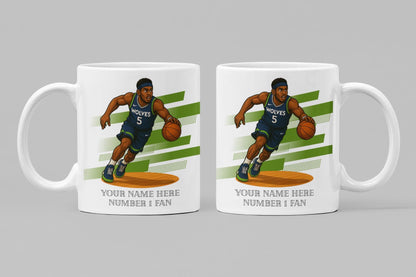 Personalised Minnesota Timberwolves inspired Mug: Custom Name NBA Gift