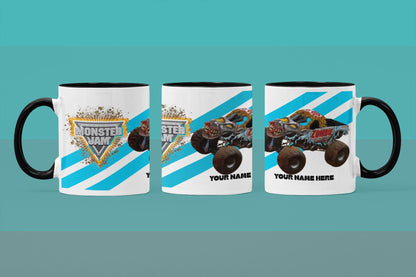 Personalised Zombie Monster Truck Mug – 11oz Cup in 3 Colours