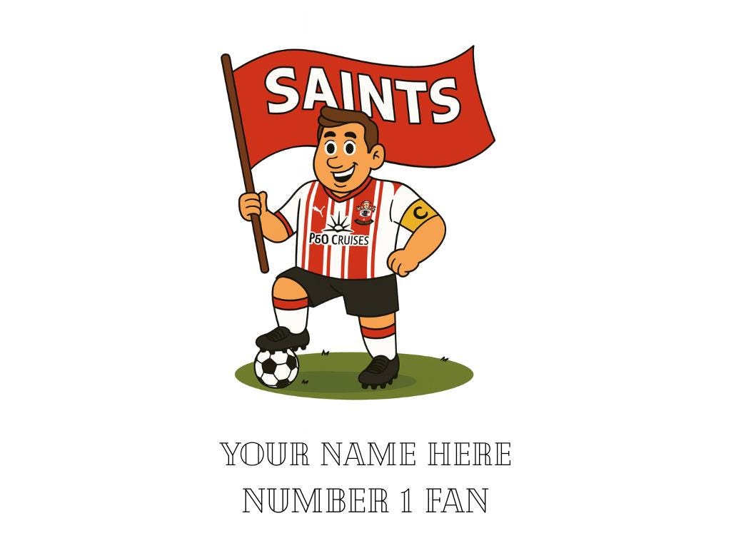 Personalised Southampton Football Mug: Custom Ceramic Gift