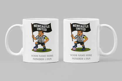 Personalised Newcastle Football Mug: Custom Ceramic Gift