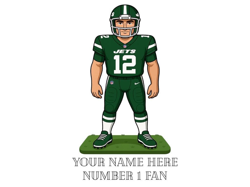 Personalized New York Jets Inspired Mug: Custom Name NFL Gift