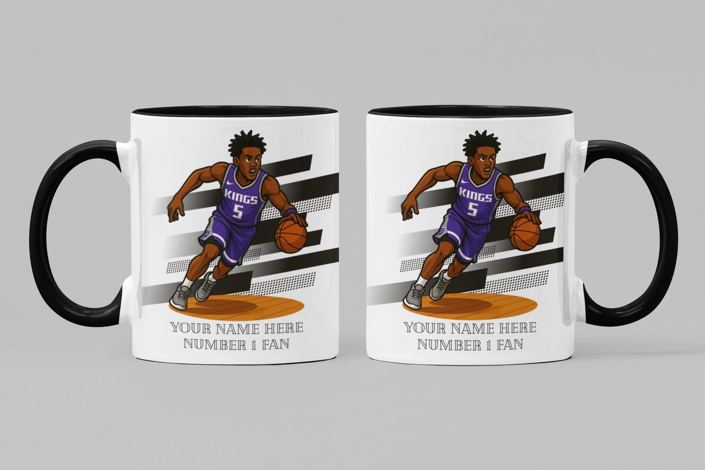 Personalised Sacramento Kings inspired Mug: Custom Name NBA Gift