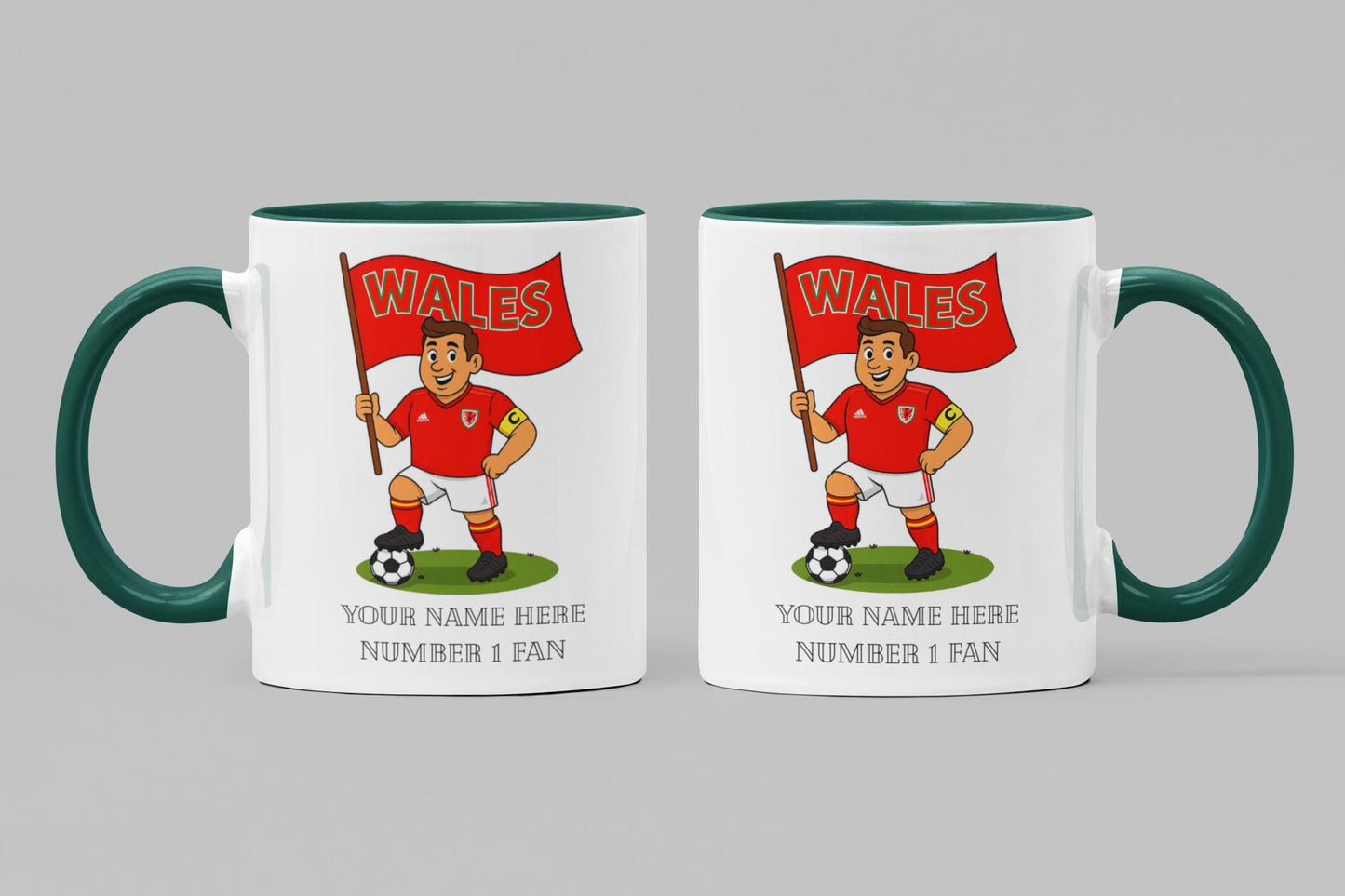 Personalised Wales Ceramic Mug: Custom Football Gift