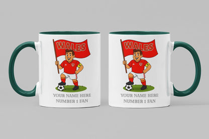 Personalised Wales Ceramic Mug: Custom Football Gift