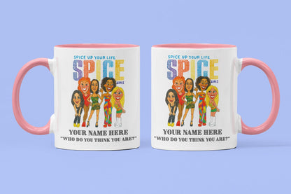 Spice Girls retro 90s inspired 11oz Mug – Personalised White Ceramic Boxed Mug