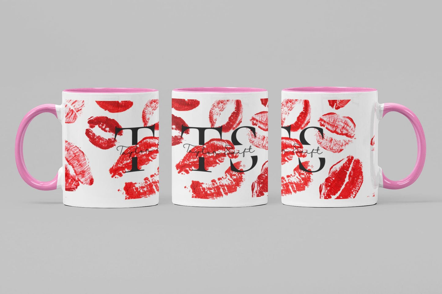 Taylor Swift Inspired Lip Print 11oz Mug – Available in White, Red, or Pink