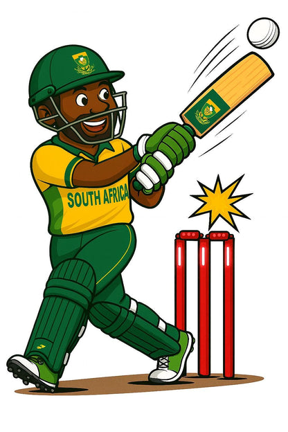 Personalised South Africa Cricket Ceramic Mug, Custom Fan Gift