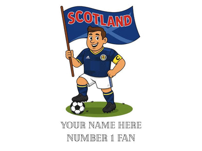 Personalised Scotland Ceramic Mug: Custom Football Gift