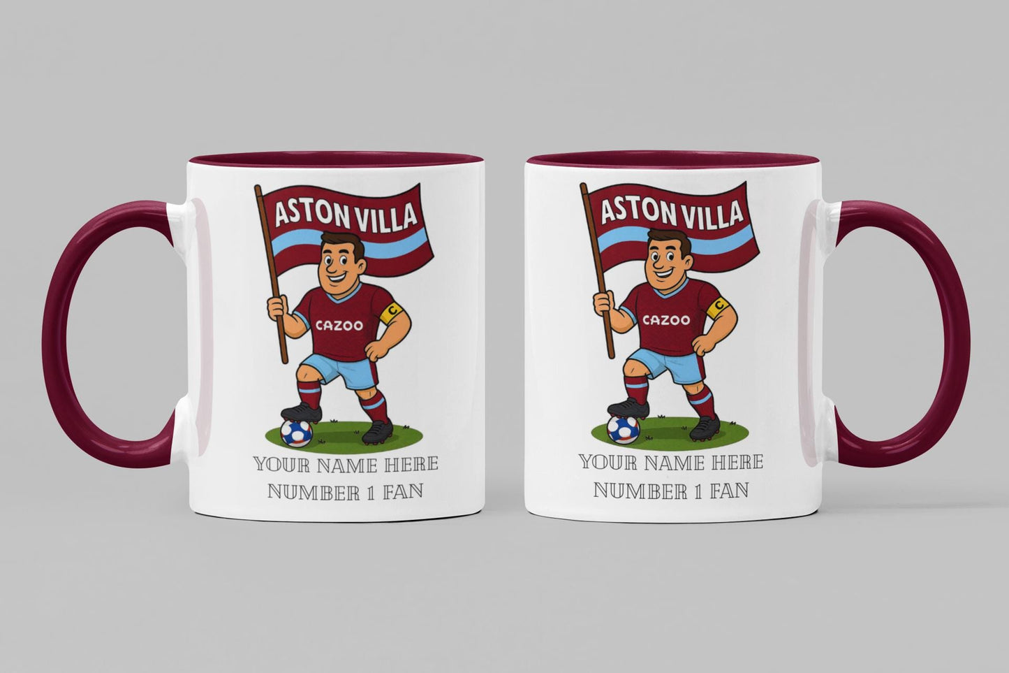 Personalised Aston Villa Ceramic Mug - Football Fan Gift
