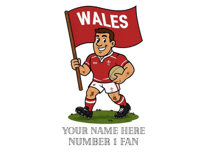 Wales Inspired 11oz Mug – Custom Name Rugby Cup – Dishwasher & Microwave Safe – Arrives Boxed