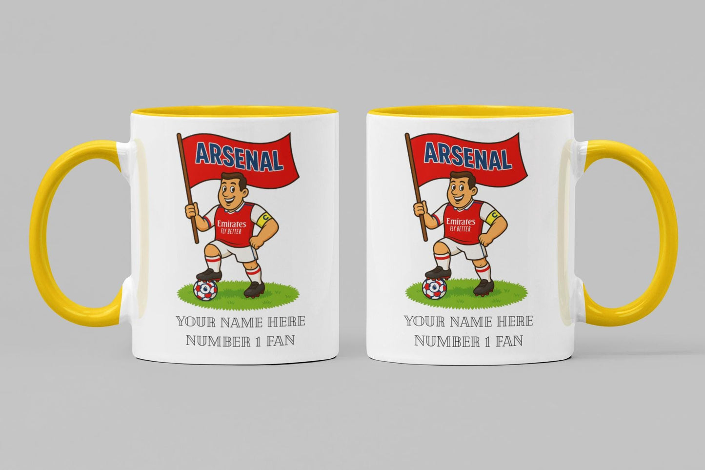 Personalised Arsenal FC Ceramic Mug: Custom Football Gift