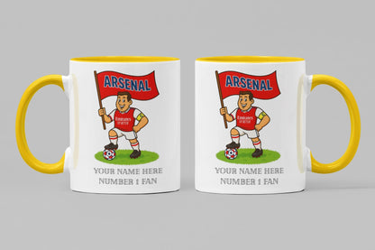 Personalised Arsenal FC Ceramic Mug: Custom Football Gift