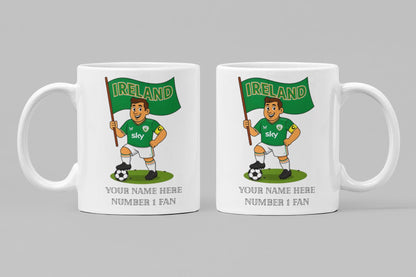 Personalised Republic of Ireland Football Mug: Custom Ceramic Gift