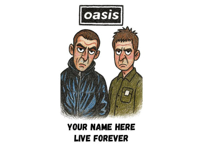 Oasis Noel & Liam inspired 11oz Mug – Personalised White Ceramic Boxed Mug