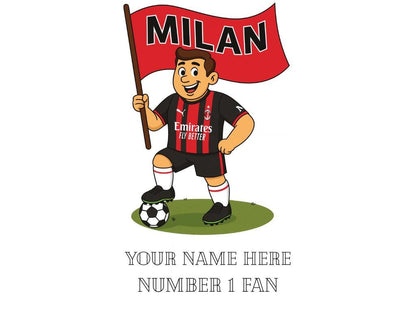 Personalised AC Milan FC Ceramic Mug: Custom Football Gift