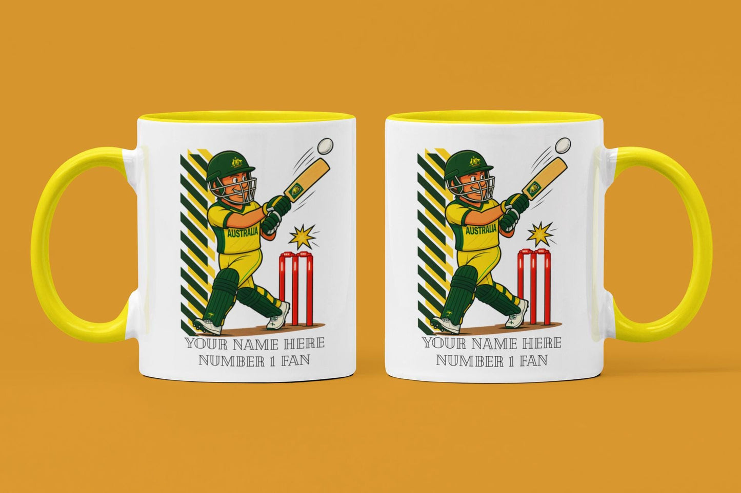 Personalized Australia Cricket Mug, T20 Fan Gift