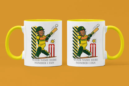 Personalized Australia Cricket Mug, T20 Fan Gift