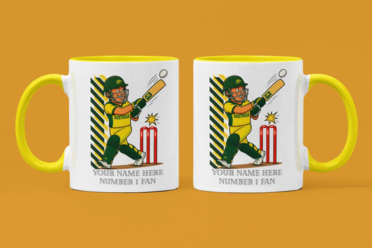 Personalized Australia Cricket Mug, T20 Fan Gift