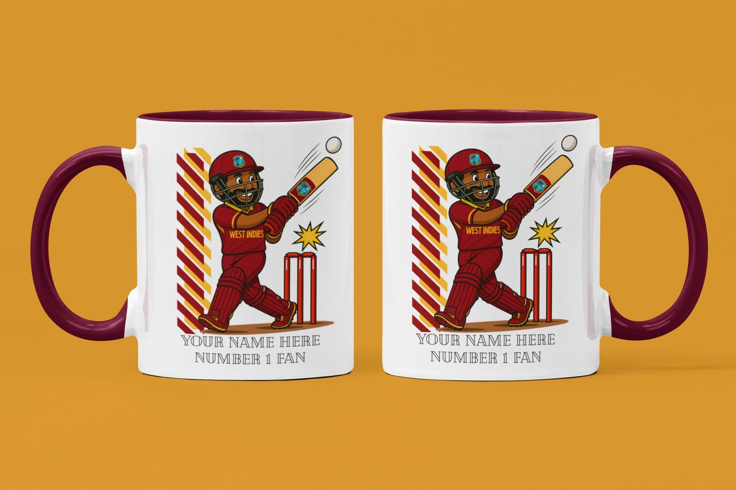 Personalized West Indies Cricket Mug, T20 Fan Gift