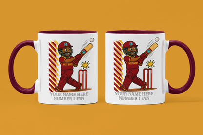 Personalized West Indies Cricket Mug, T20 Fan Gift