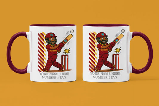Personalized West Indies Cricket Mug, T20 Fan Gift