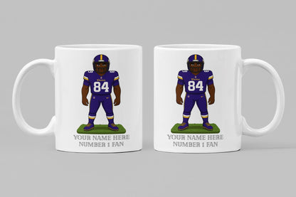 Personalized Minnesota Vikings Inspired Mug: Custom Name NFL Gift