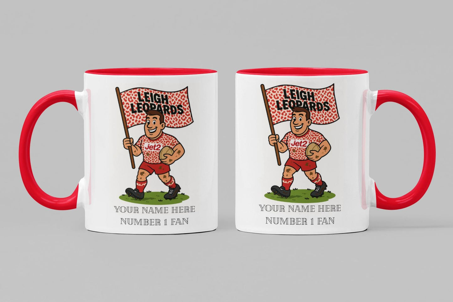 Personalized Leigh Leopards Rugby Mug: 11oz Fan Gift