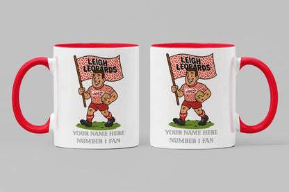 Personalized Leigh Leopards Rugby Mug: 11oz Fan Gift