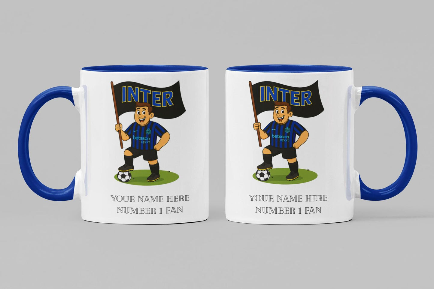 Personalised Inter Milan FC Ceramic Mug: Custom Football Gift