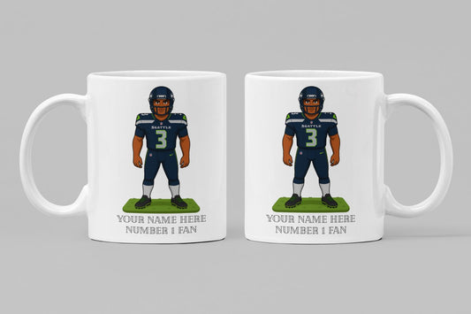 Personalized Seattle Seahawks Inspired Mug: Custom Name NFL Gift