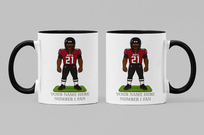 Personalized Atlanta Falcons Inspired Mug: Custom Name NFL Gift