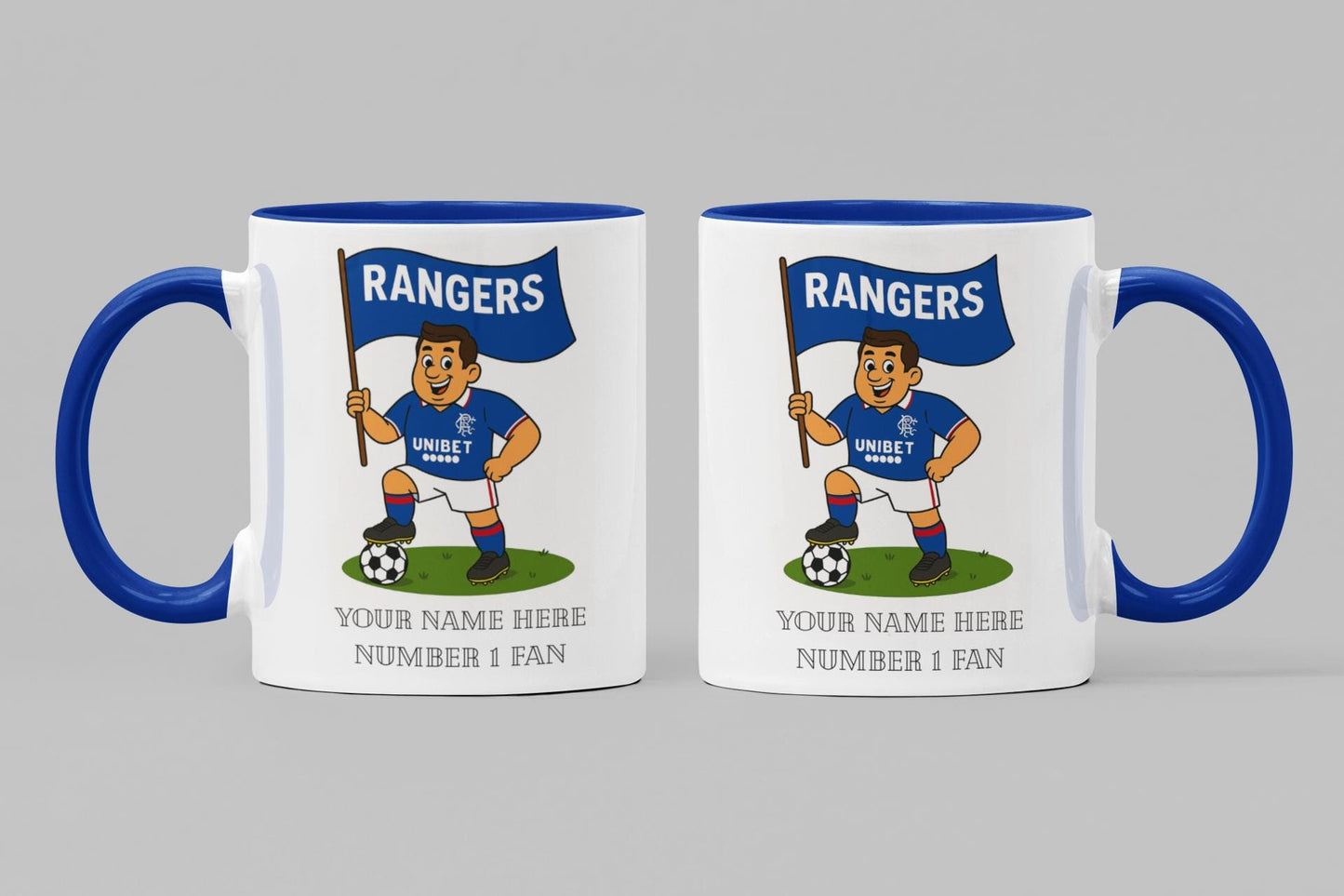 Personalised Rangers Football Mug: Custom Ceramic Gift
