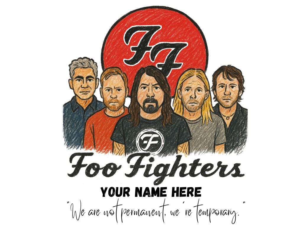 Foo Fighters inspired 11oz Mug – Personalised White Ceramic Boxed Mug