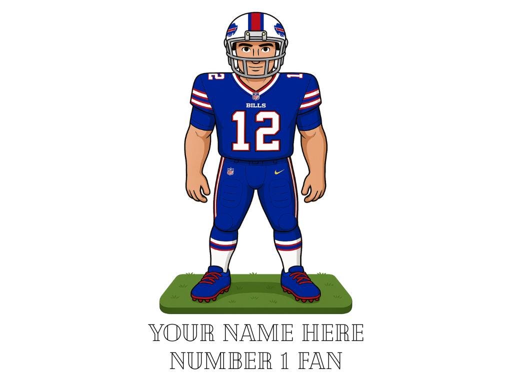 Personalised Buffalo Bills inspired Mug: Custom Name NFL Gift