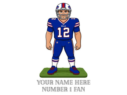 Personalised Buffalo Bills inspired Mug: Custom Name NFL Gift