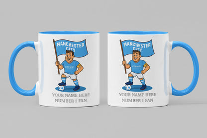 Personalised Man City FC Mug: Custom Football Gift for City Fans