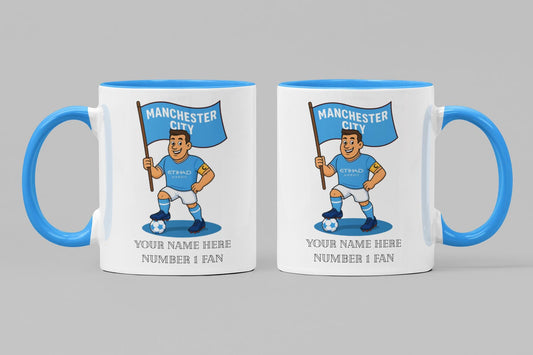 Personalised Man City FC Mug: Custom Football Gift for City Fans