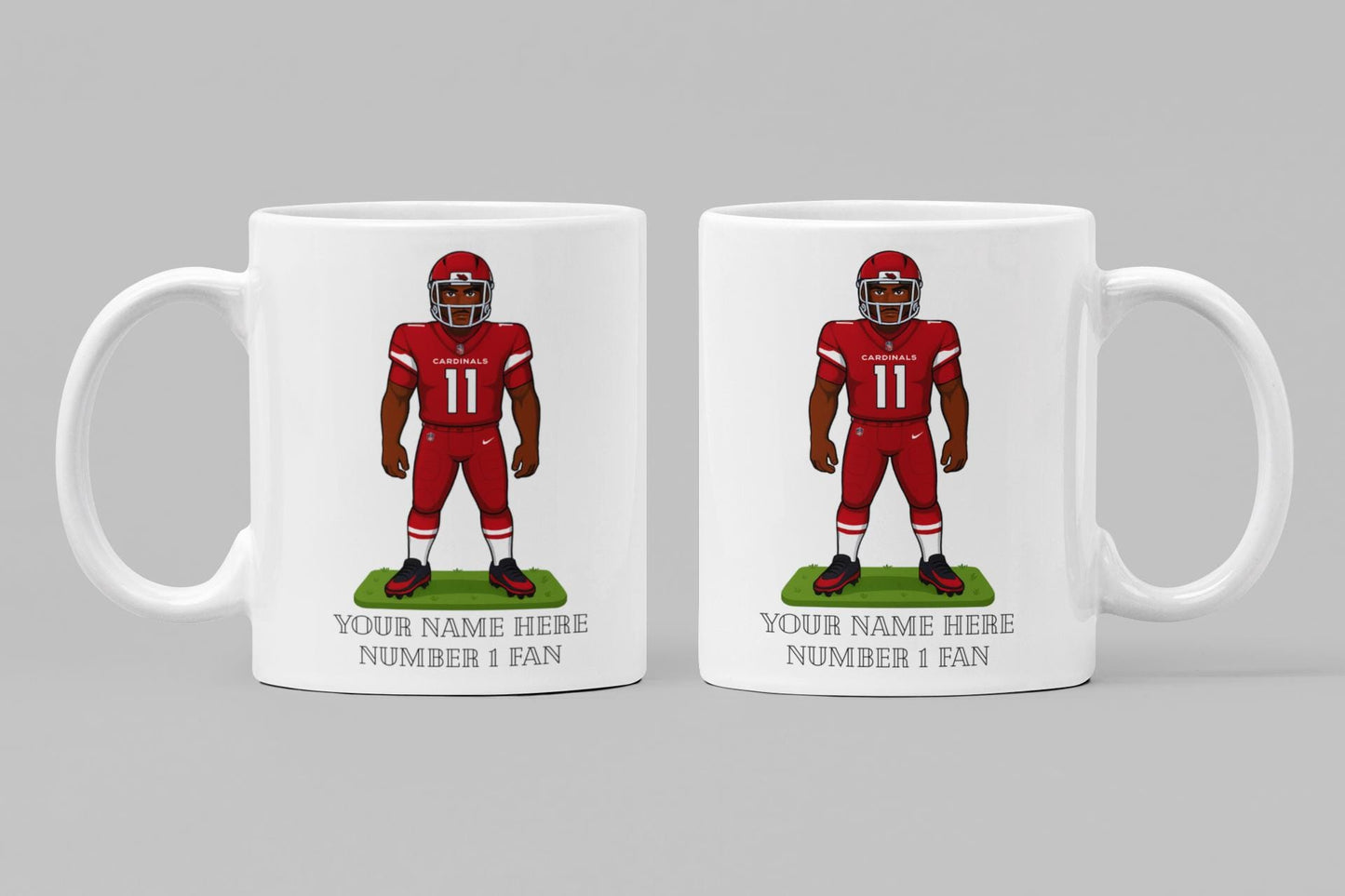 Personalized Arizona Cardinals Inspired Mug: Custom Name NFL Gift