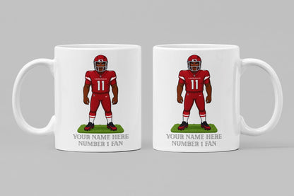Personalized Arizona Cardinals Inspired Mug: Custom Name NFL Gift