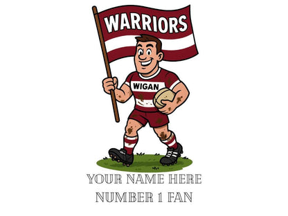 Wigan Warriors Rugby Mug: Custom Name 11oz Rugby Cup
