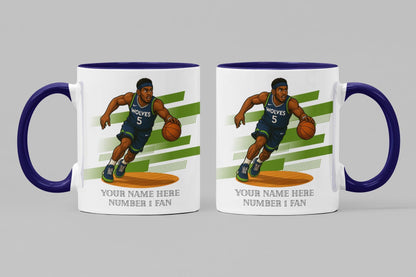 Personalised Minnesota Timberwolves inspired Mug: Custom Name NBA Gift