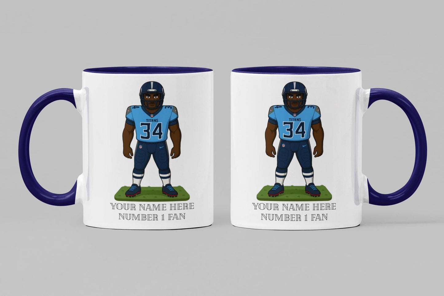 Personalized Tennessee Titans Inspired Mug: Custom Name NFL Gift