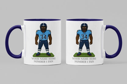 Personalized Tennessee Titans Inspired Mug: Custom Name NFL Gift