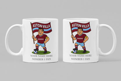 Personalised Aston Villa Ceramic Mug - Football Fan Gift